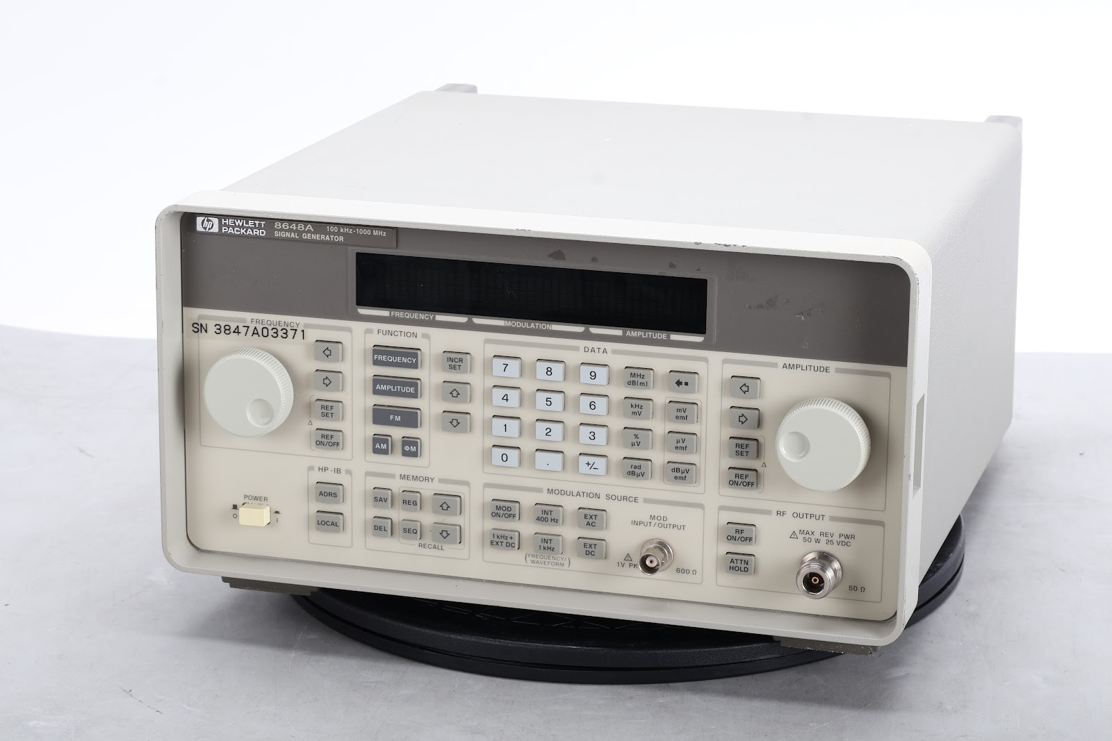 HP 8648A 100 kHz - 1000 MHz Signal Generator - No Options