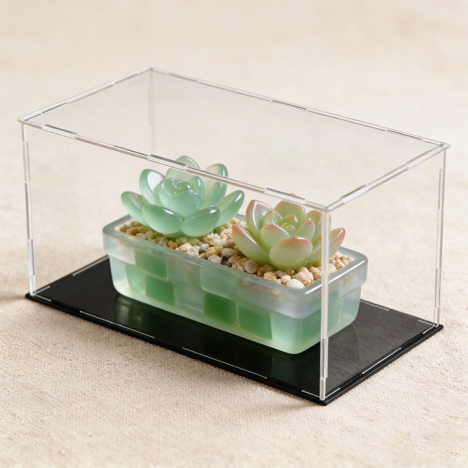 1Pcs Acrylic Clear Display Case Box Dustproof Protection Showcase 30x15x15cm