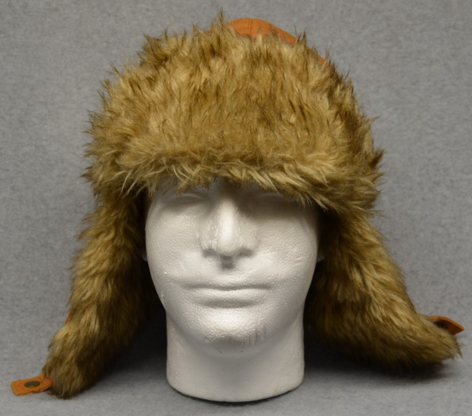 TrueTimber Trappers Hat Camo Faux Fur Ear Flaps One Size Cap Orange