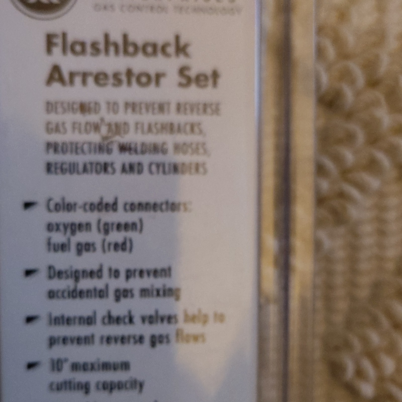Western Enterprises FA-10 Flashback Arrestor/Check Valve, B-Size 9/16-18 UNF