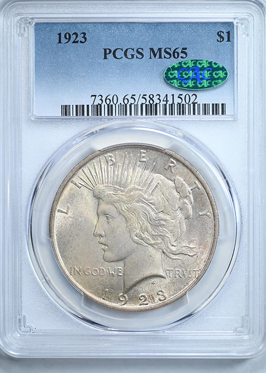 1923 Peace Dollar $1 PCGS MS65 CAC