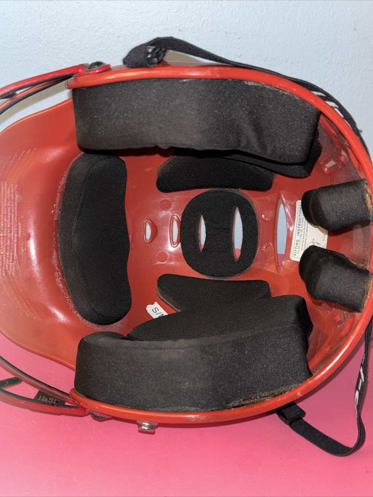 Rip-It Vision Pro Fastpitch Softball Helmet Small/medium Red And White