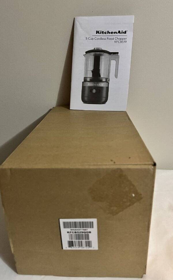 KITCHENAID 5 CUP CORDLESS FOOD CHOPPER KFCB529QOB ONYX BLACK BRAND NEW