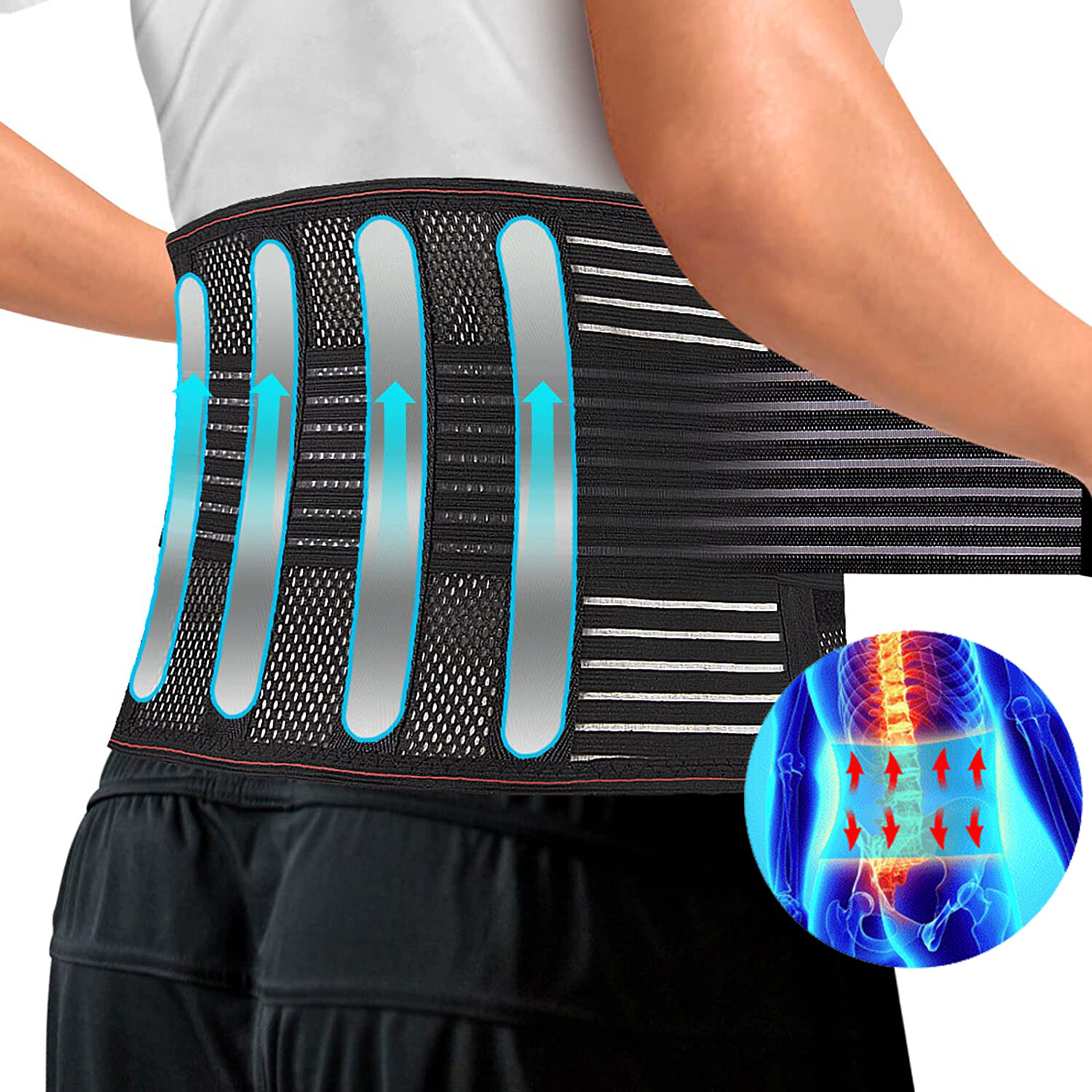 Back Brace Herniated Disc Lumbar Waist Support Belt For Lower Pain Relief Girdle