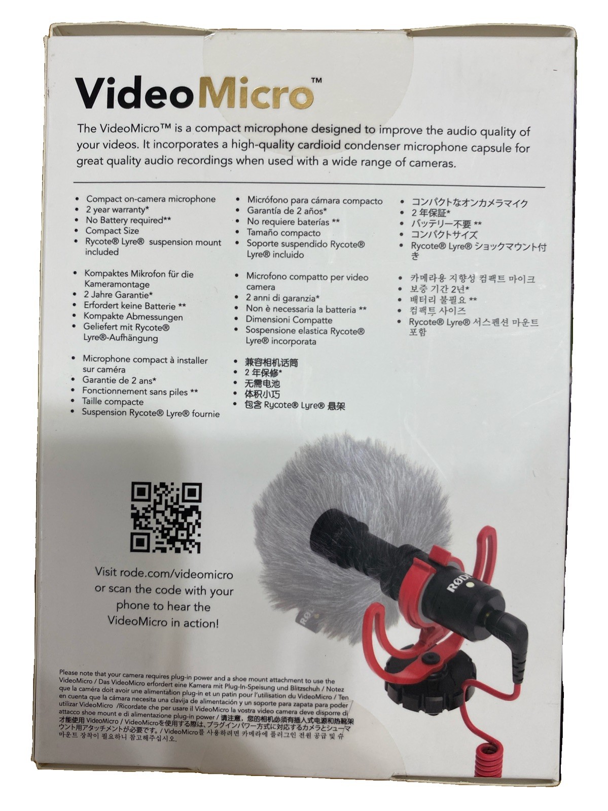 Video Micro Compact On Camera Microphone Rhodesia