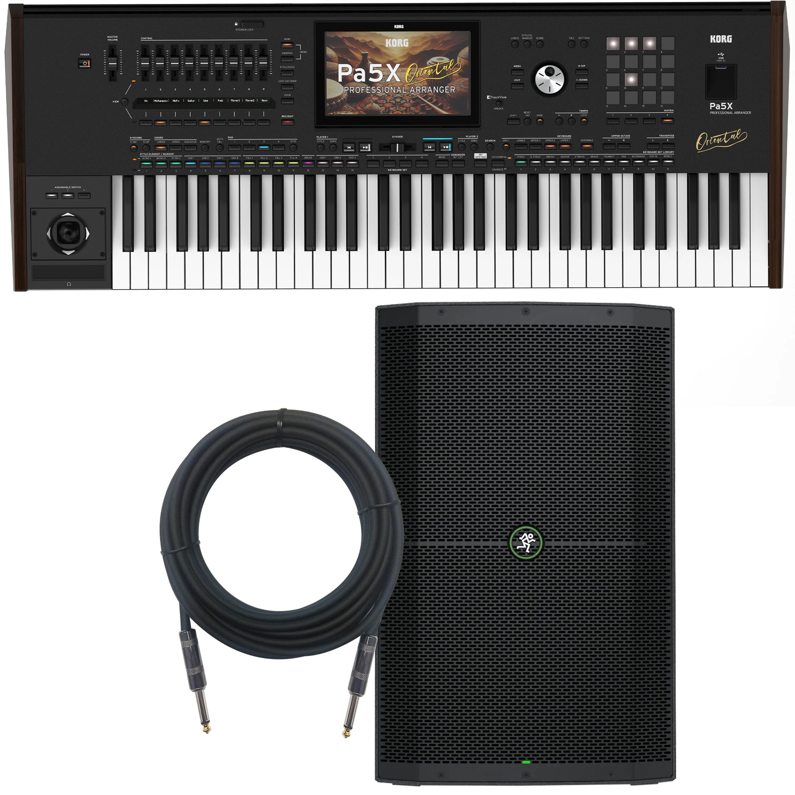 Korg PA5X Oriental 61-key Arranger Workstation Keyboard MONITOR KIT