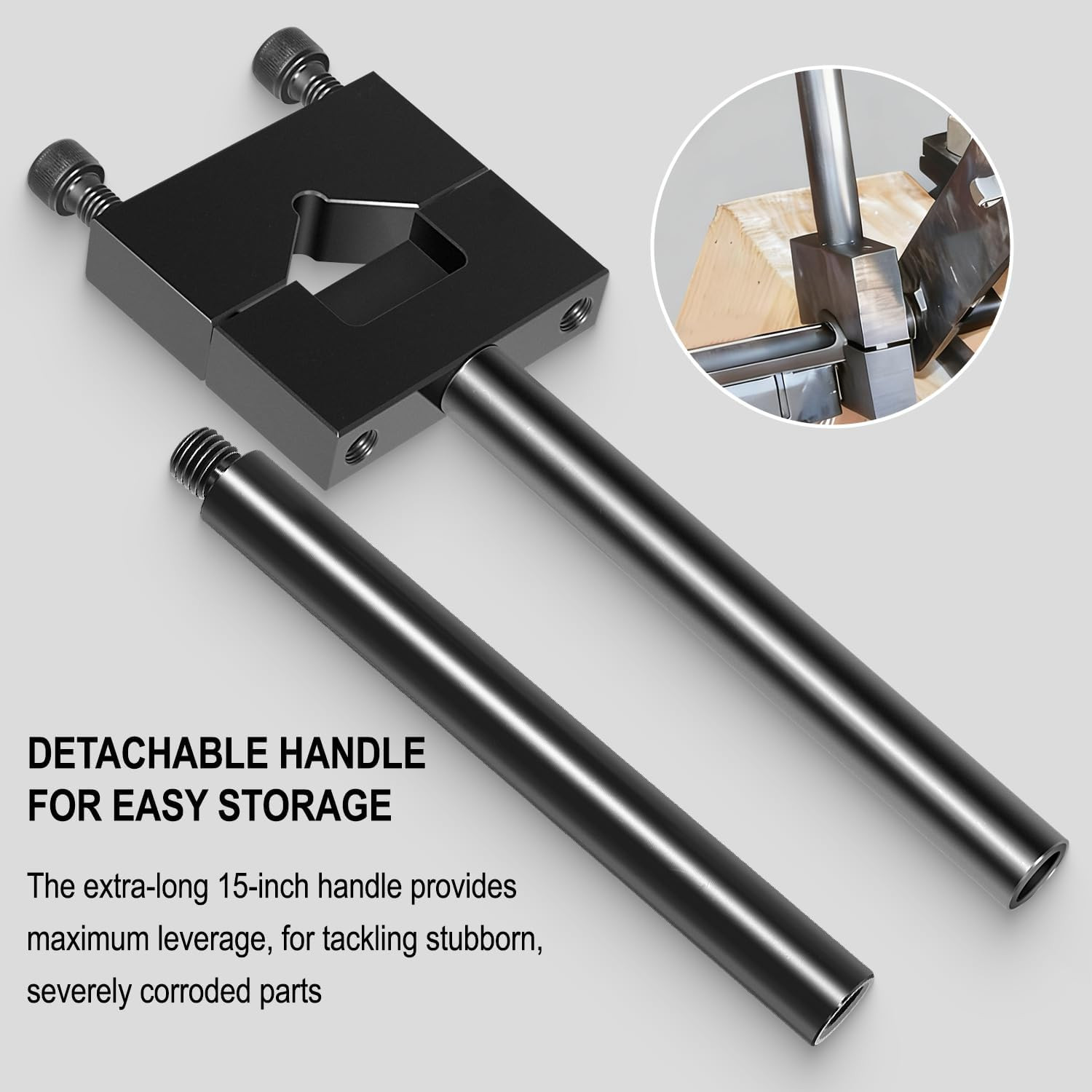 Heavy-Duty Disassembler Wrench 15-Inch Carbon Steel Detachable Handle for Barrel