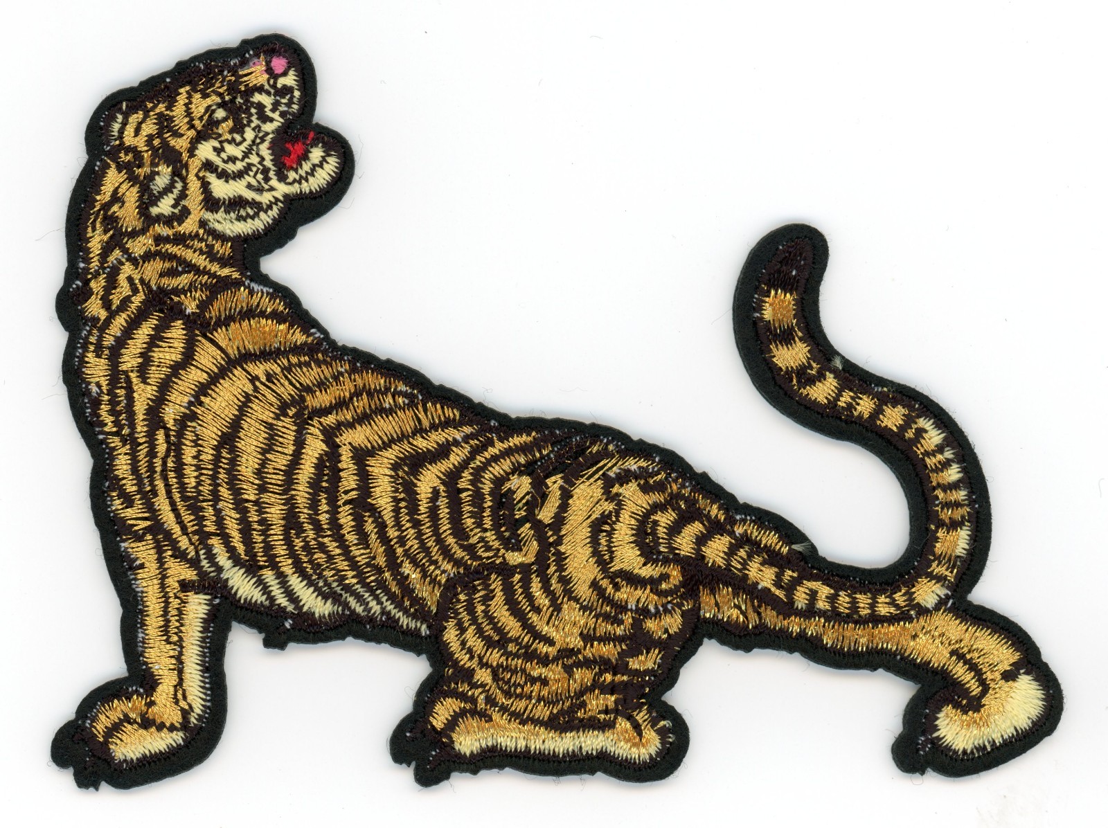 Tiger Patch – Jungle Predator Motif Embroidered Iron-On Sew-On Badge