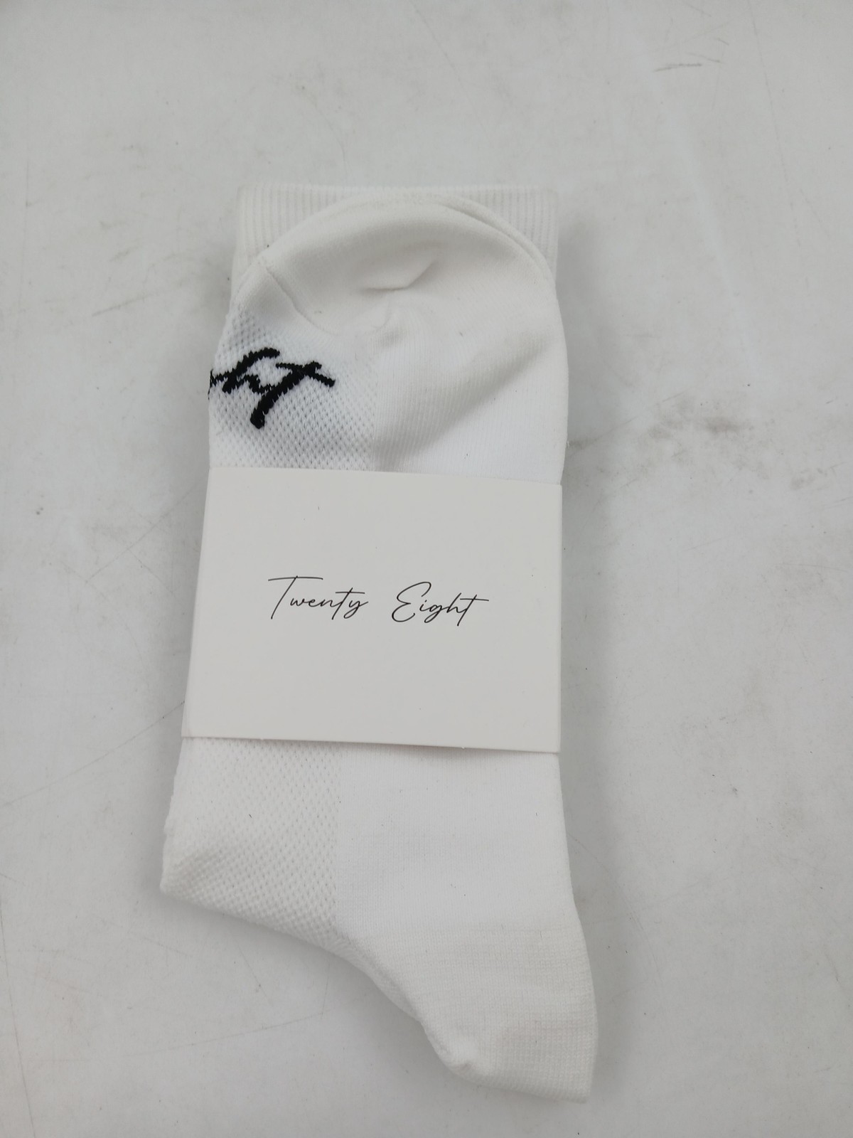 Twenty Eight Socks White Crew Mens One Size D Logo Athletic Streetwear New