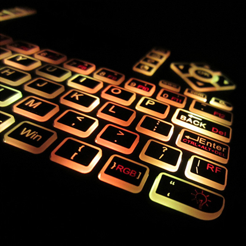 Mini Color RPG Backlight USB Wireless Keyboard Touchpad Mouse Remote Control NEW
