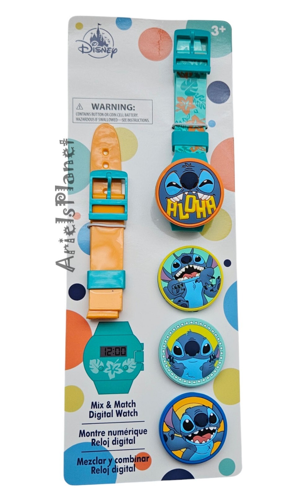 Disney Parks Lilo & Stitch Slider Charms Mix Match Digital Watch for Kids