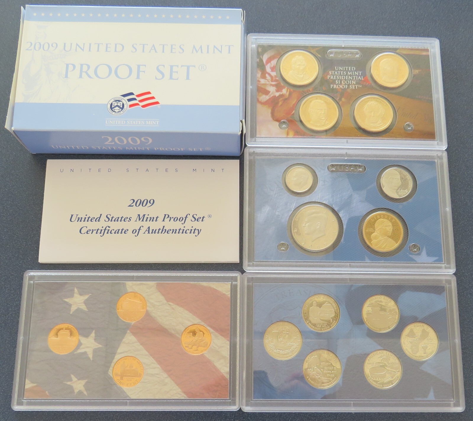 2009 S US Mint Clad Proof Set, Original Box & COA