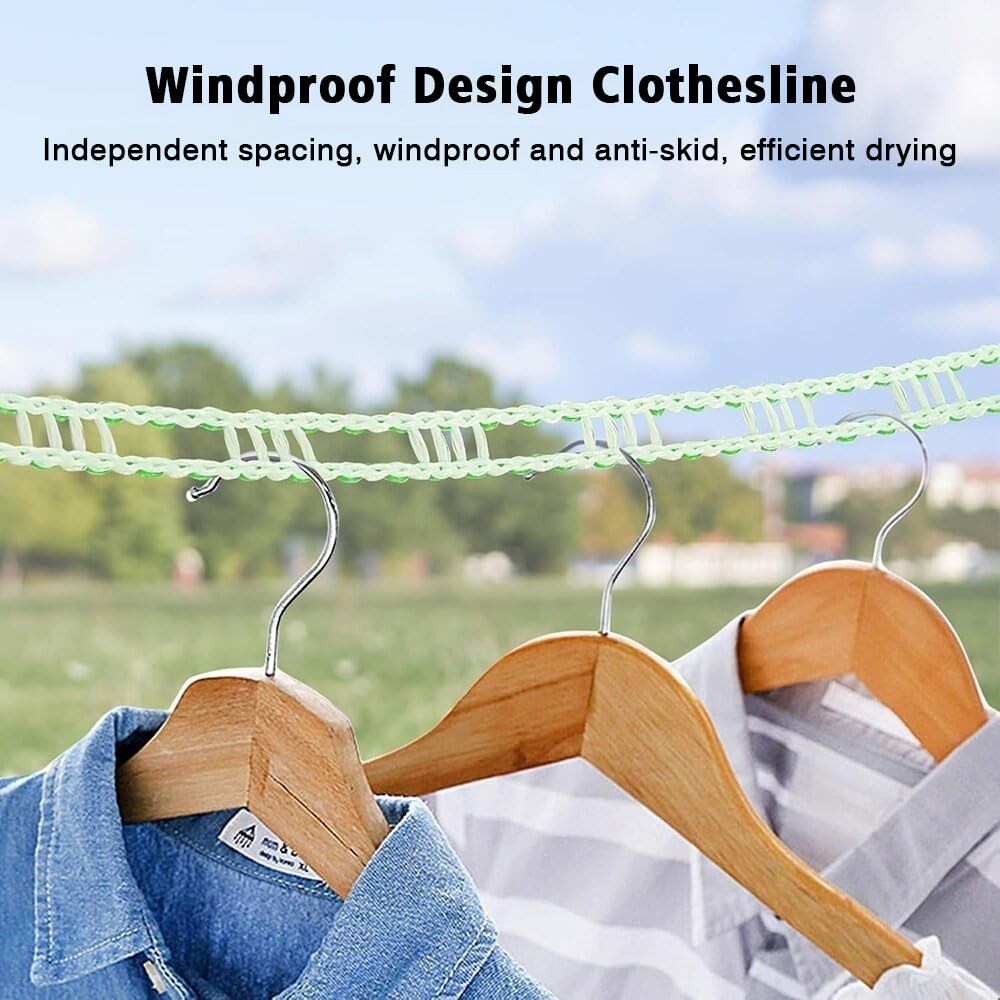 Clothesline,3 Pack Clotheslines for Outside, Adjustable Clothes line，Windproo...