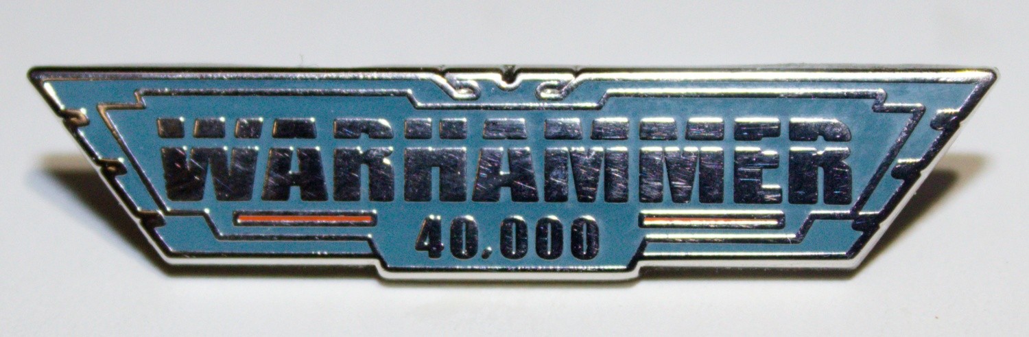 Warhammer 40,000 Wargame Name Logo Metal Enamel Pin UNUSED