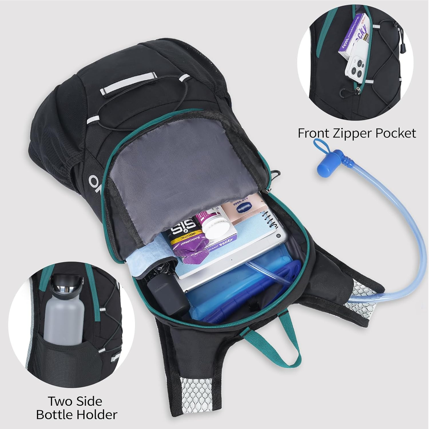 Lightweight Hydration Backpack, Running Backpack with 2L Water Bladder, Hydro Wa