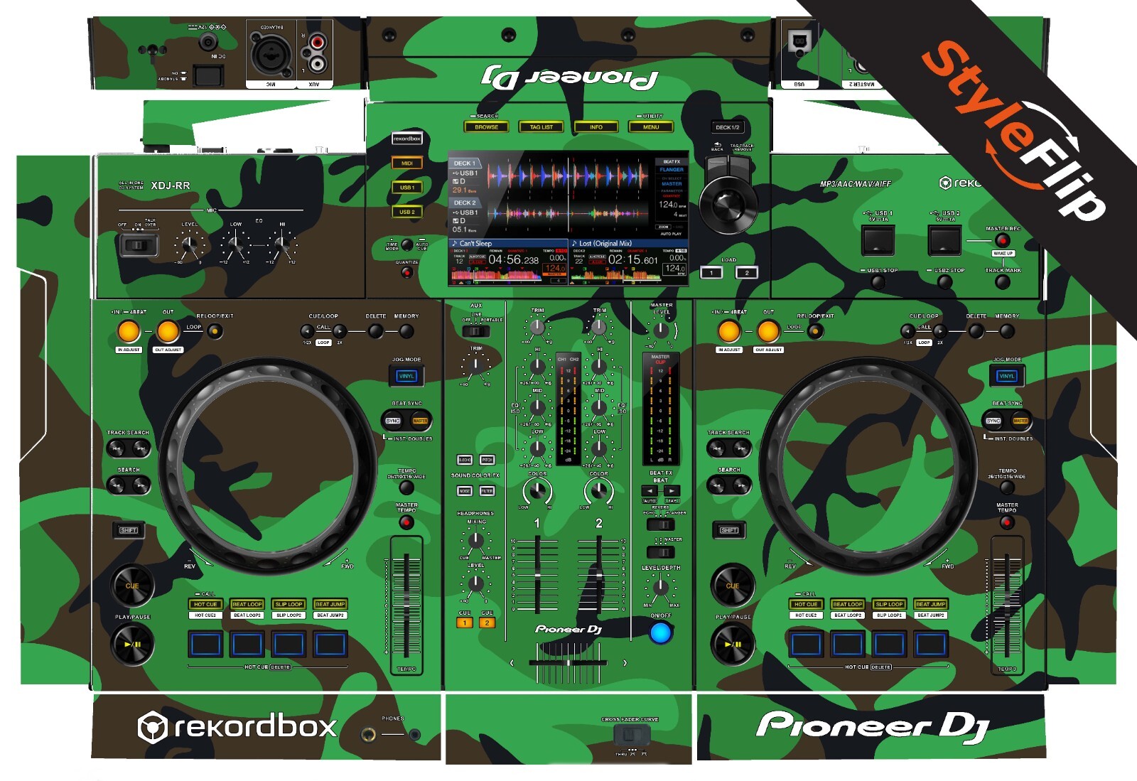 Pioneer XDJ-RR | Green Camo | Protective Decal | StyleFlip Skins