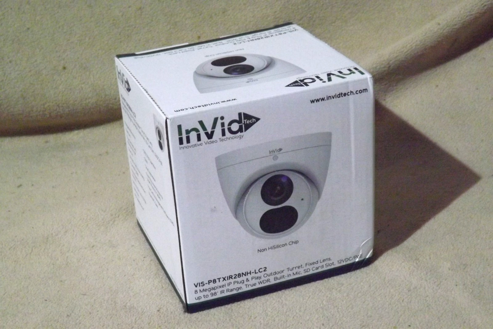 InVid 8MP IP Outdoor Turret Fixed Lens Camera VIS-P8TXIR28NH-LC2