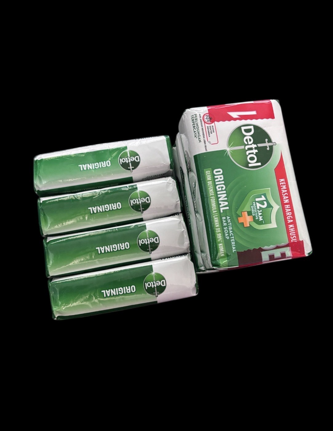 8 X Dettol Original Soap Bar Pack of 12 Antibacterial Skin Cleanser 100g Each