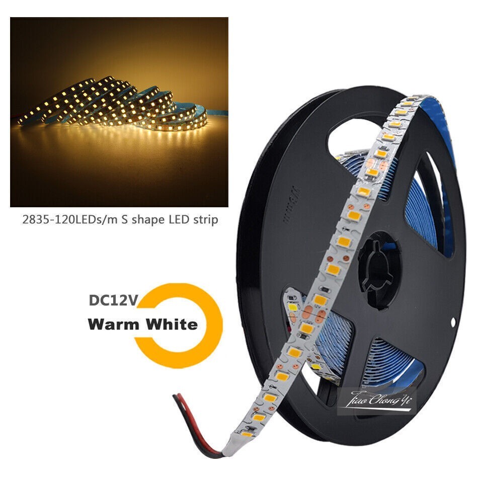 DC12V 2835 S Shape LED Light Flexible Strip 120leds/m Easy Bend light bar 1-5M