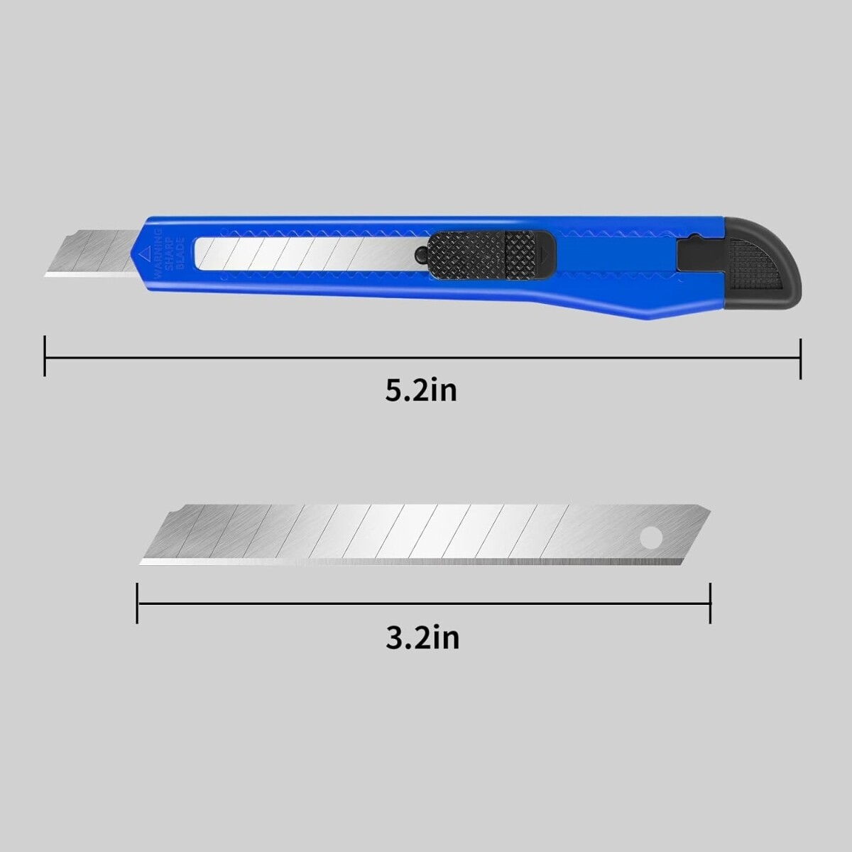 100x Razor Blade Utility Knife Box Cutter Sharp Snap Precise Exacto Plastic Case