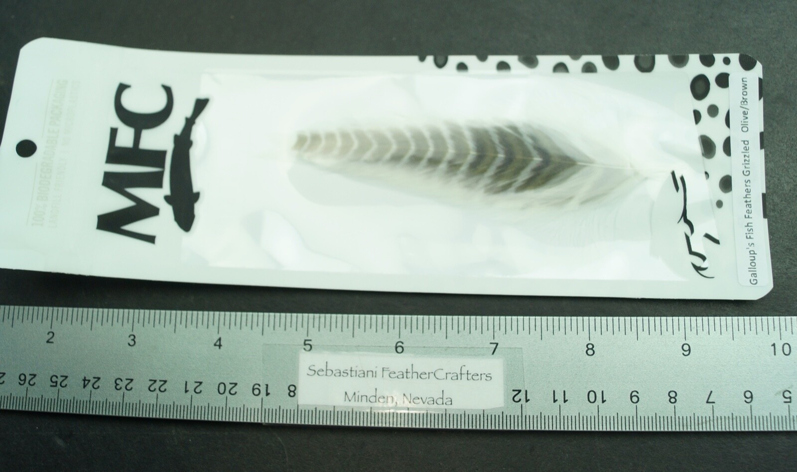 Gallop's Fish Feathers Buttery Fish Feathers Grizzled Olive/Brown