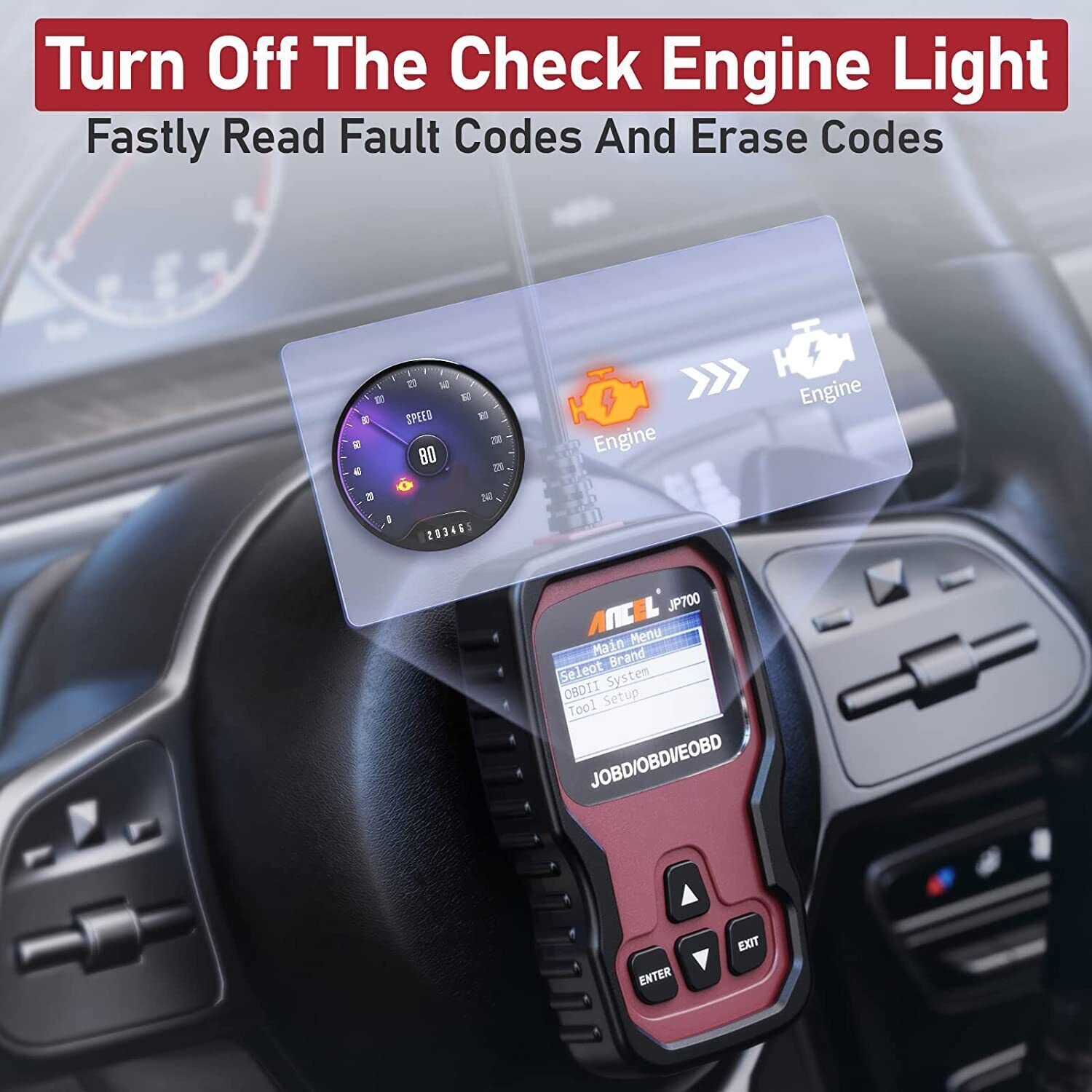 ANCEL JP700 OBD2 Diagnostic Code Reader Japanese Car Vehicles Engine Check Fault