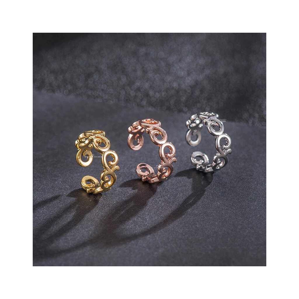 Toe Ring Love Knot Adjustable Midi Finger Knuckle Thumb Stacking Ring Band