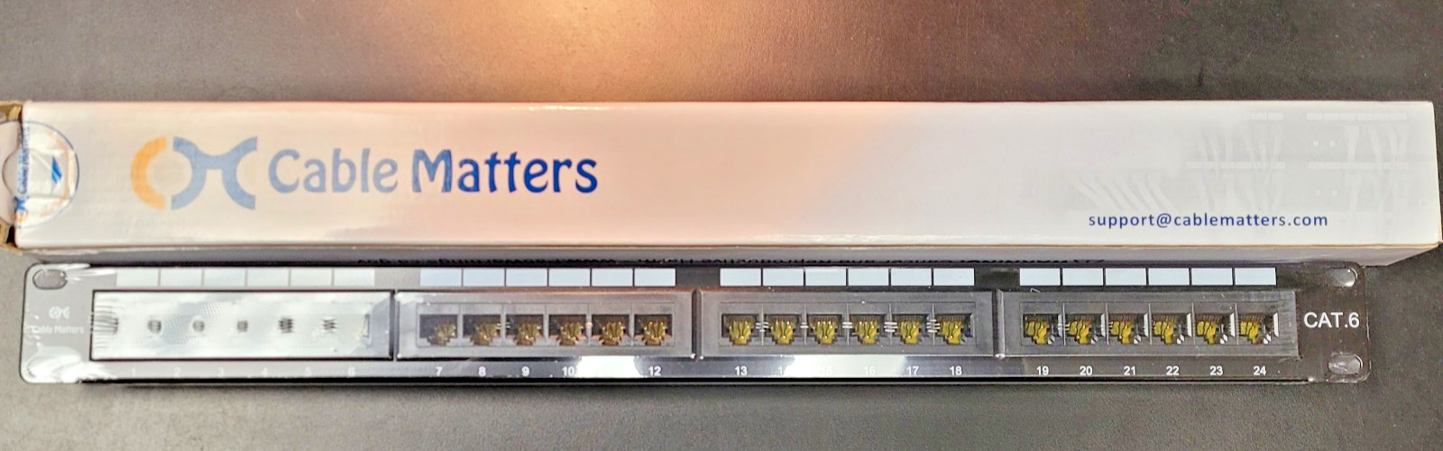 Cable Matters 180011-CAT6 24-Port Rackmount or Wallmount RJ45 - 1U Patch Panel