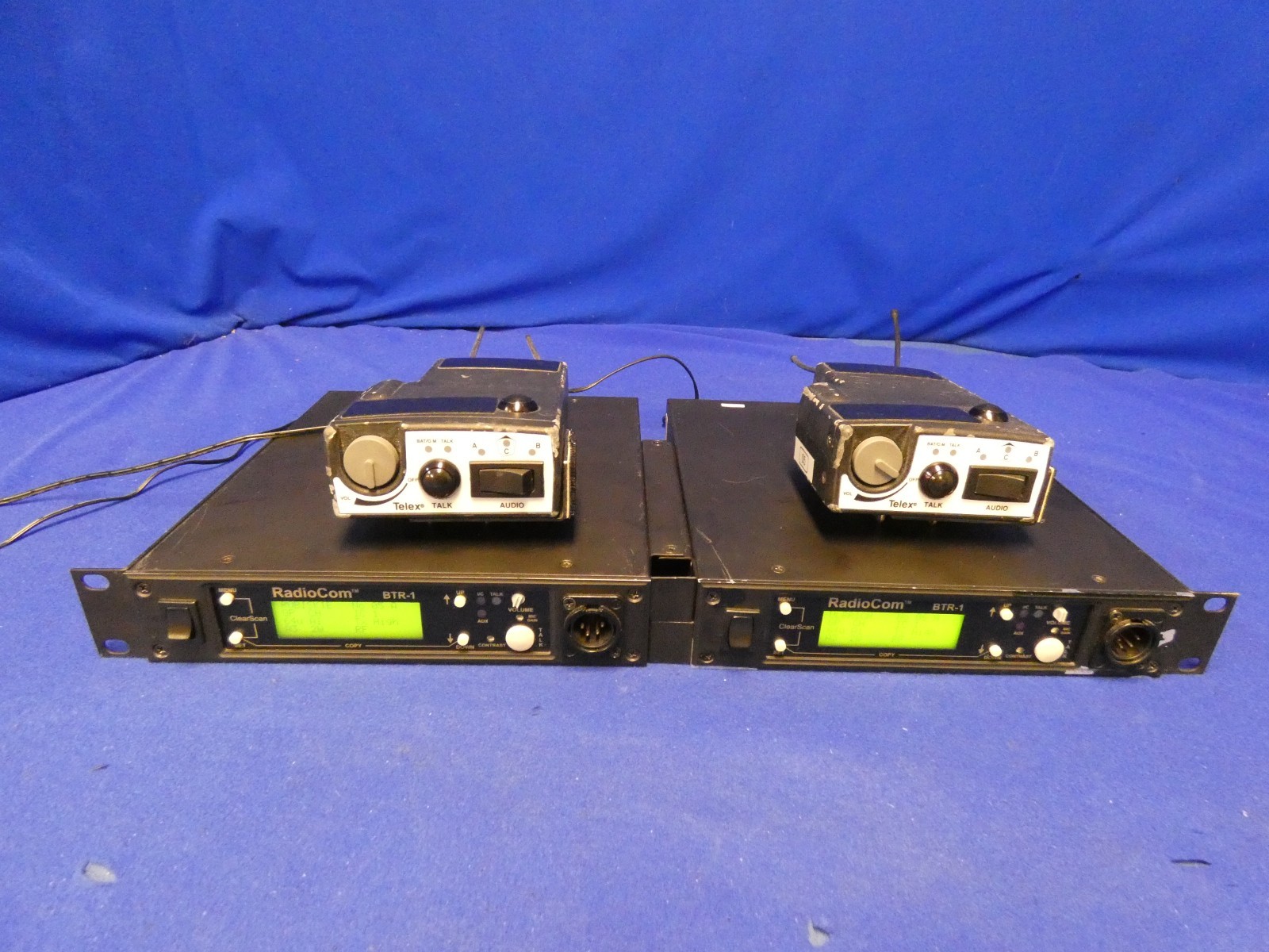 Telex Radiocom BTR-1 Intercom QTY 2 w/ Telex TR-1 Beltpacks (A3 Band) TX-518-536