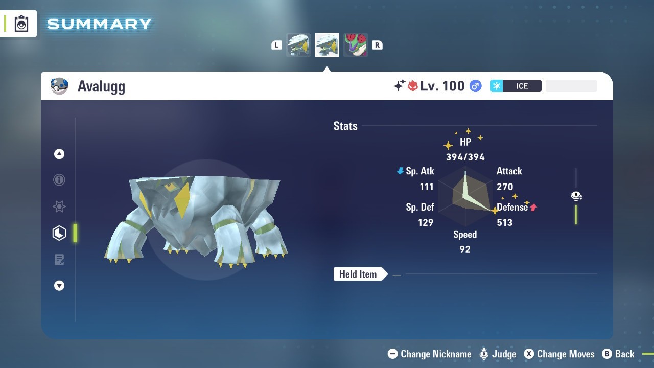 Avalugg Shiny Alpha 6IVs Battle Ready - Legends ZA