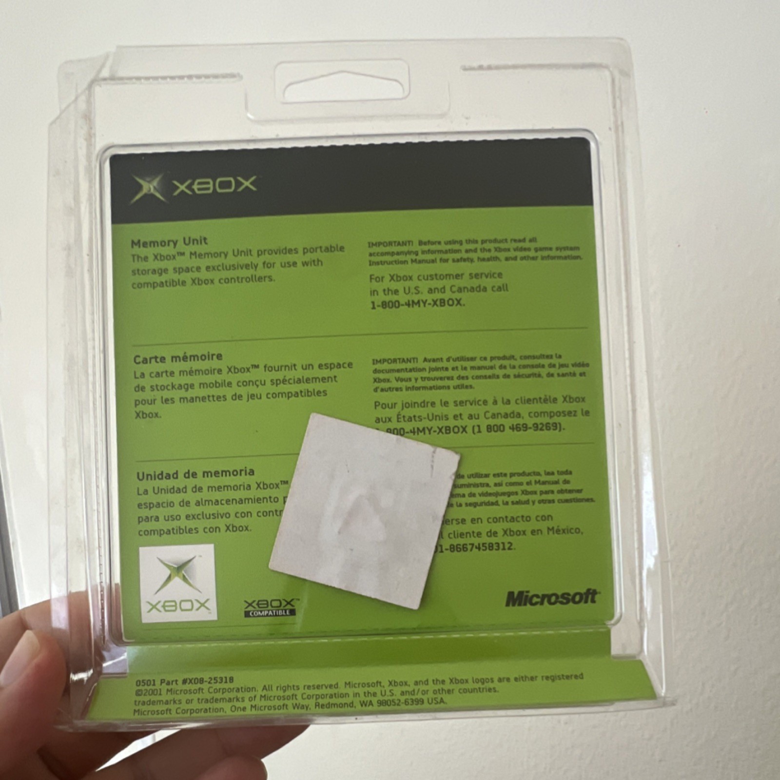 Microsoft Original Xbox Memory Unit Memory Card Black K02-00601 X08-25319 NEW