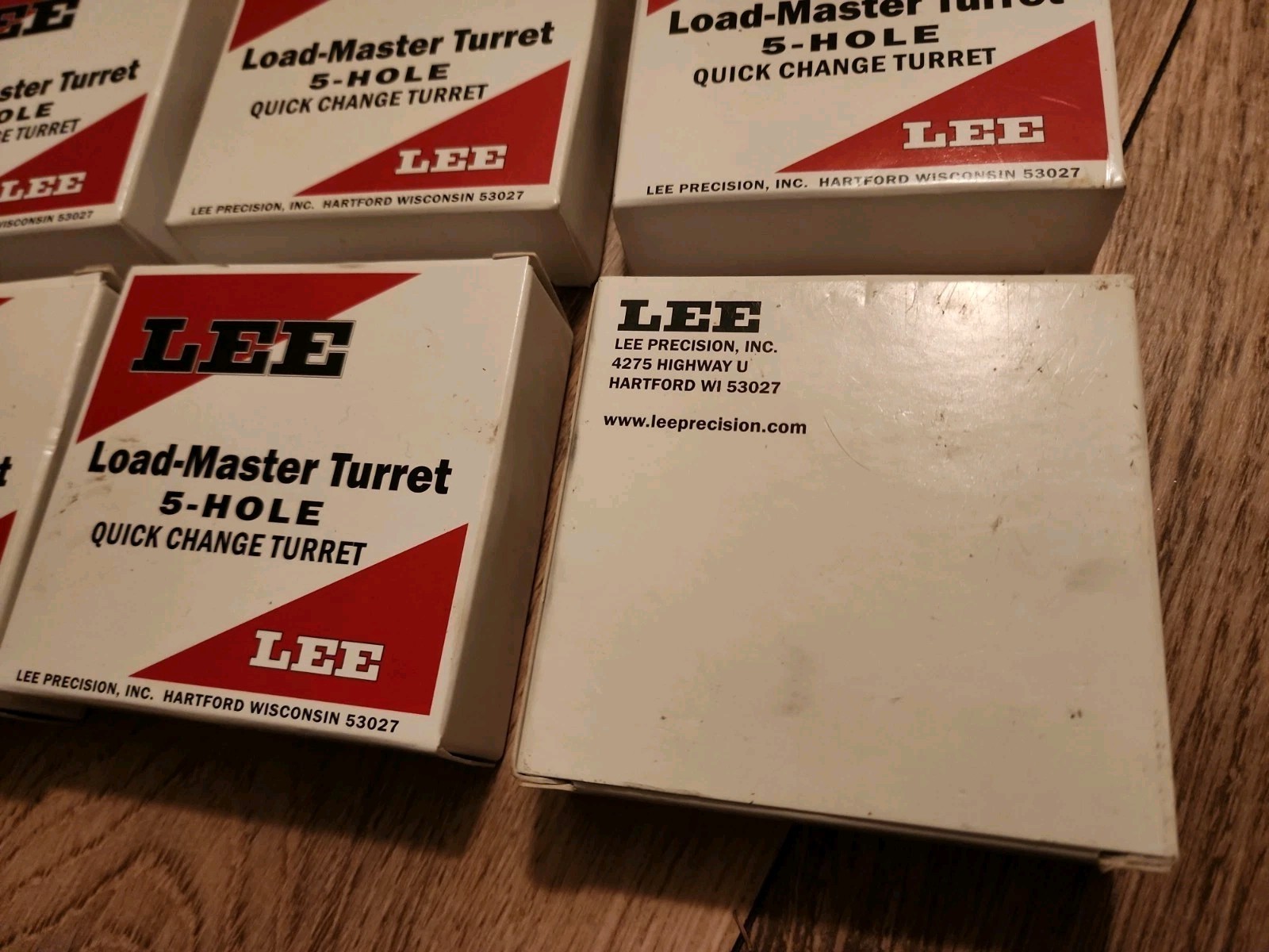3x Lee Precision 5-Hole Quick Change Turrets for Load Master Reloader Press