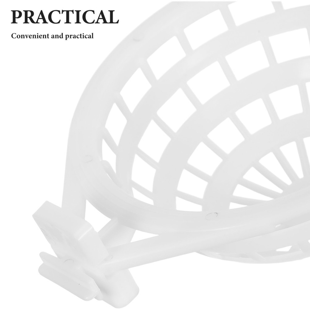2Pcs Durable Plastic Bird Nesting Bowls White Parrot Hatching and Breeding Nests
