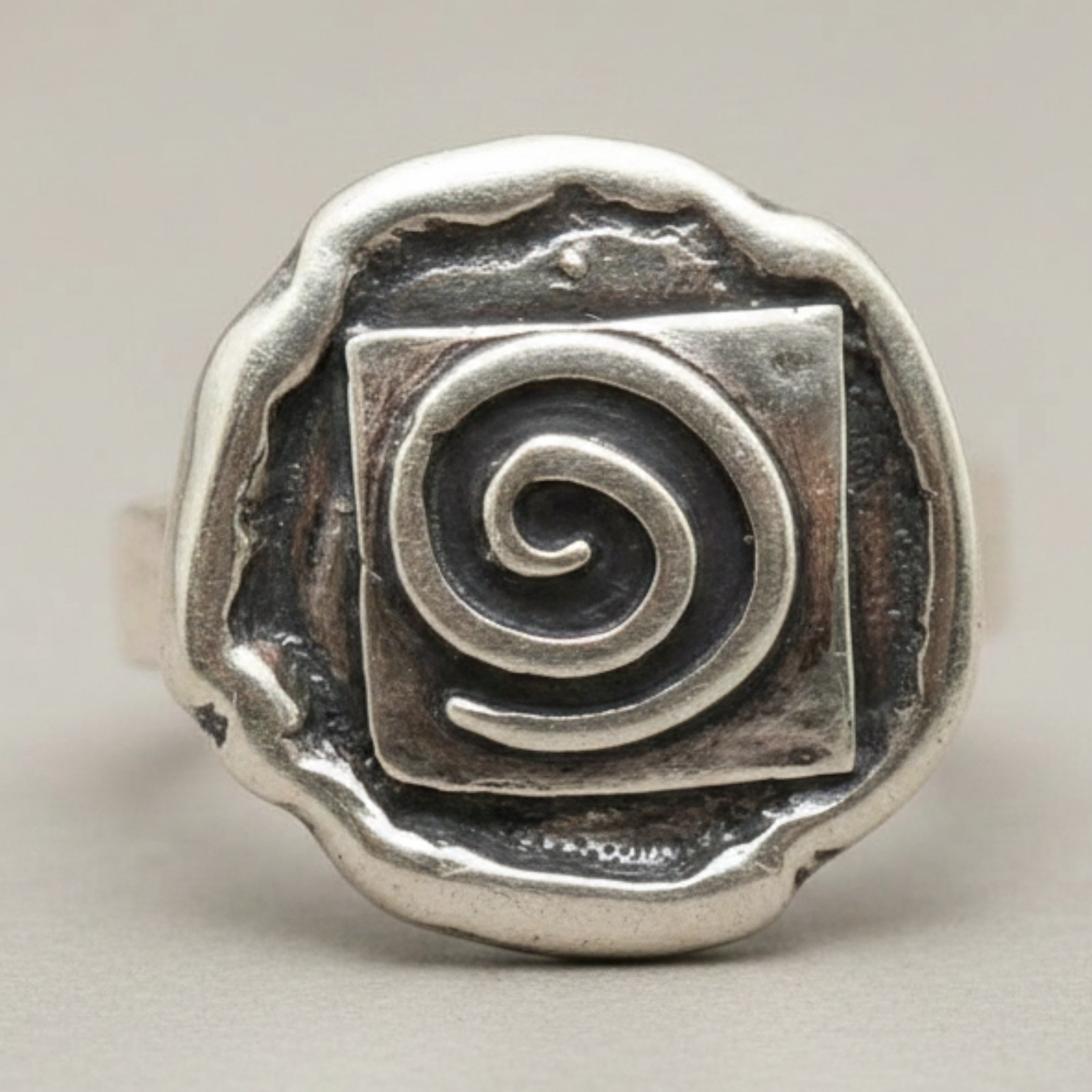 Genuine Stylish Sterling Silver Ring Solid 925 Spiral Handmade Hallmarked
