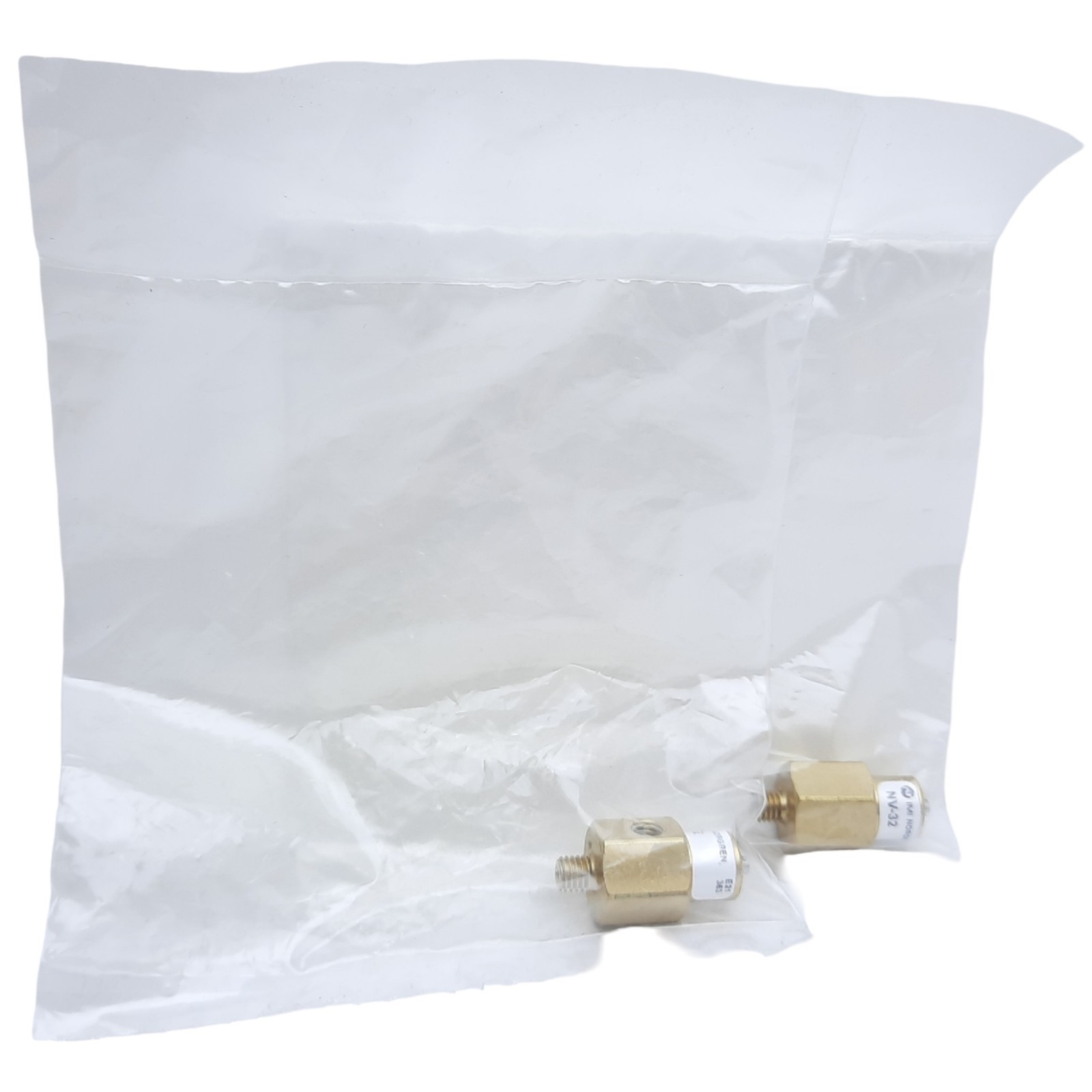 Lot of 2 Norgren NV-32 Mini Needle Valve, Male-Female 10-32, 6.8 SCFM at 125 PSI