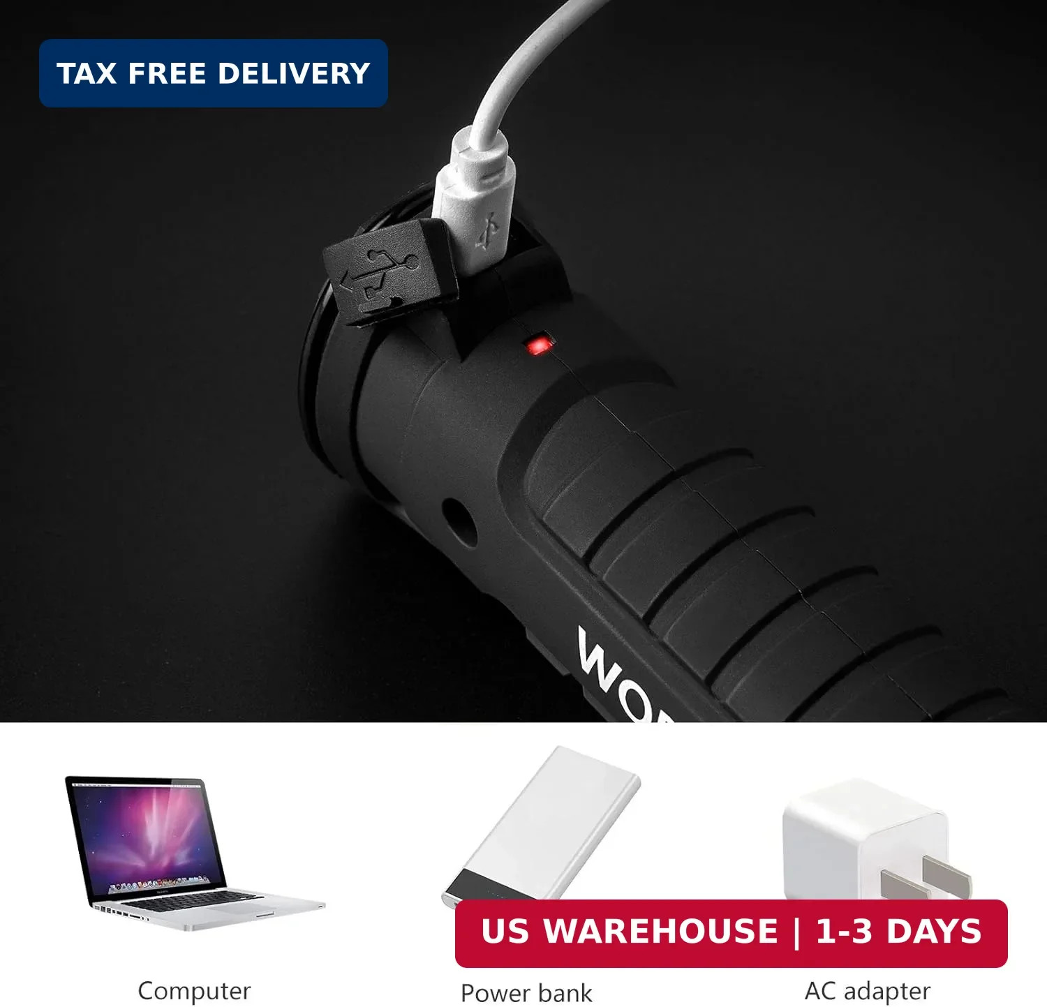 Lmaytech Tool Gifts for Men 2Pack Rechargeable LED Work Lights with Magnetic Bas