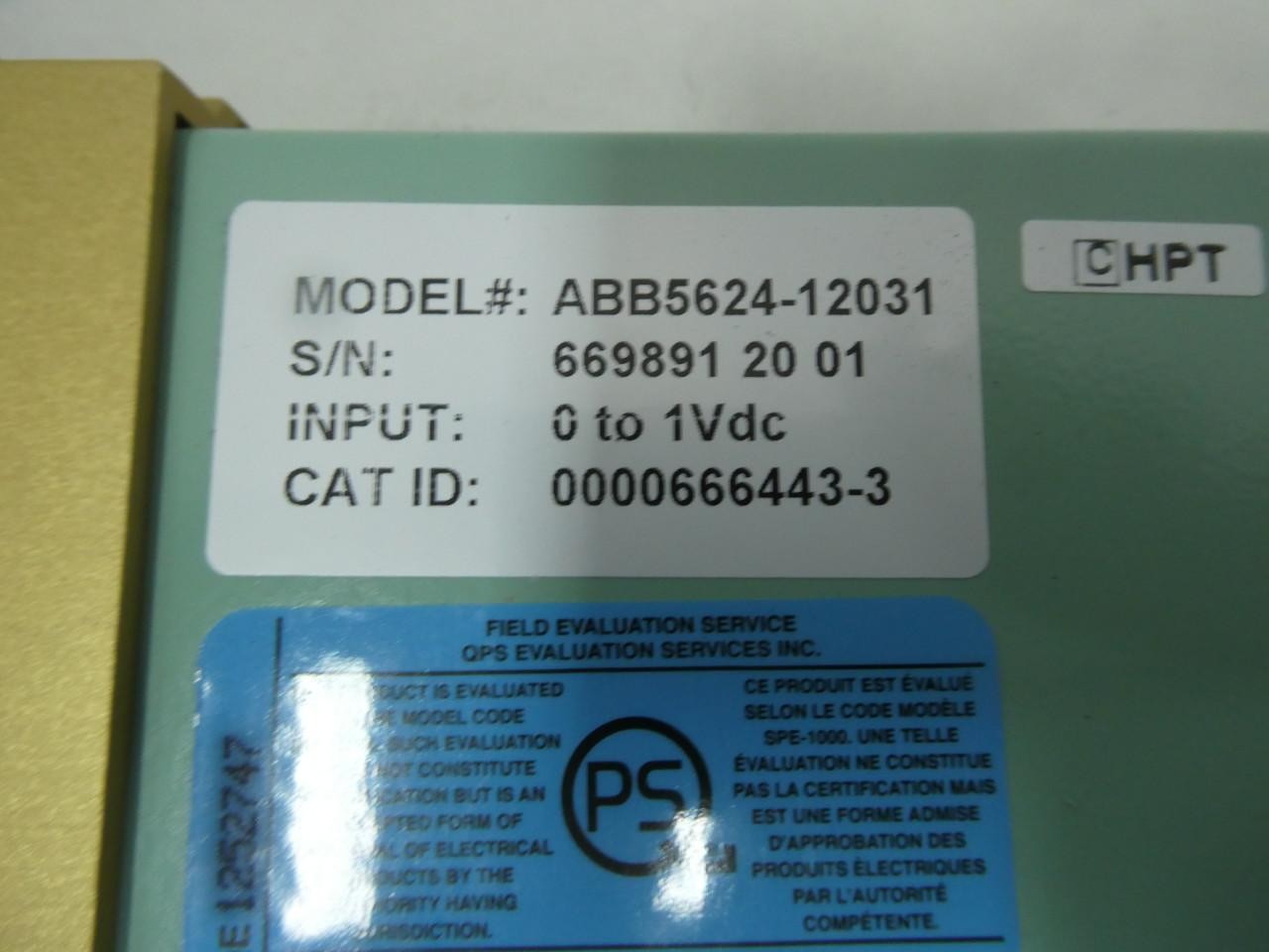 Abb ABB5624-12031 Vertical Panel Meter 0-100c