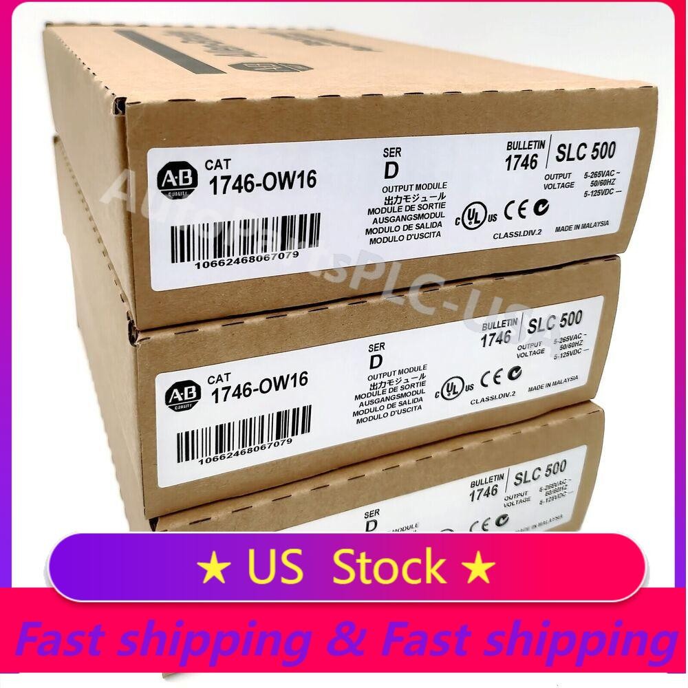 Allen Bradley Factory Sealed AB 1746-OW16 Ser D 1746-0W16 SLC500 Relay Output