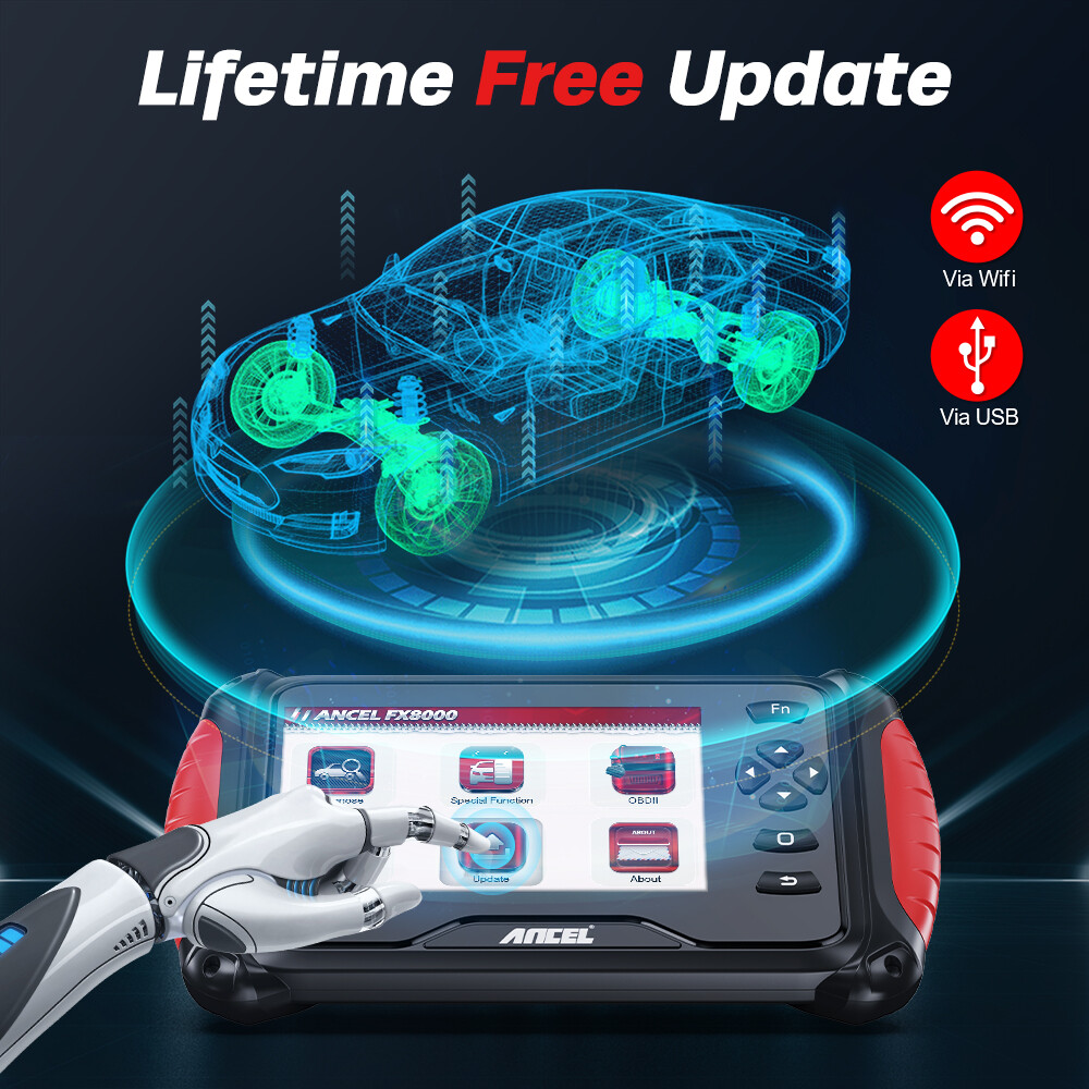 Ancel FX8000 Automotive Car Diagnostic Tool OBD2 Scanner All System Code Reader