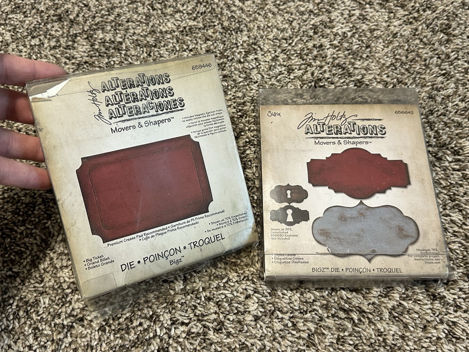 Sizzix Bigz Die Tim Holz Alterations Movers Big Ticket Marquee 656642 659446
