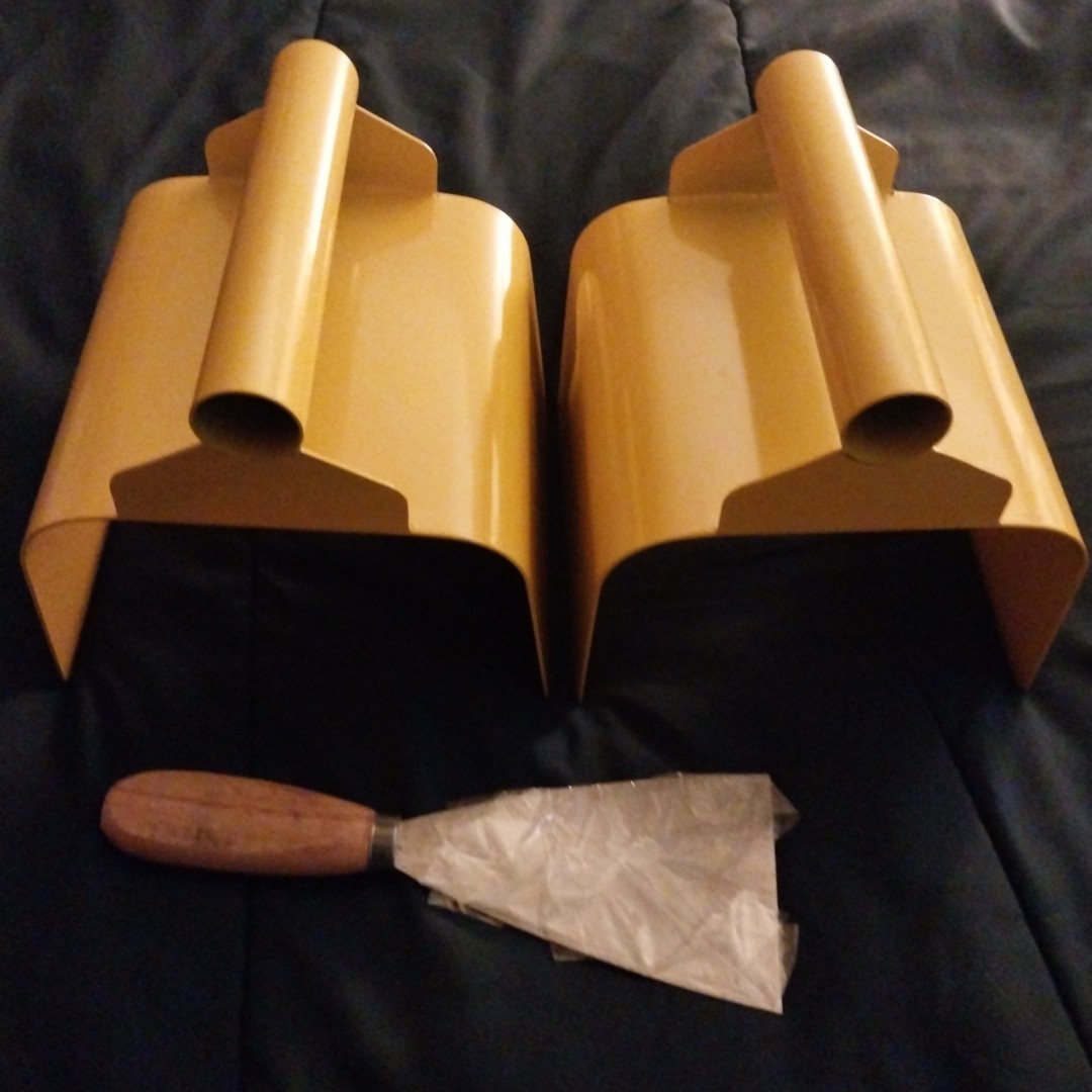 SET OF 2 Landscape Curb Trowels Stainless Steel Concrete with Putty Knife