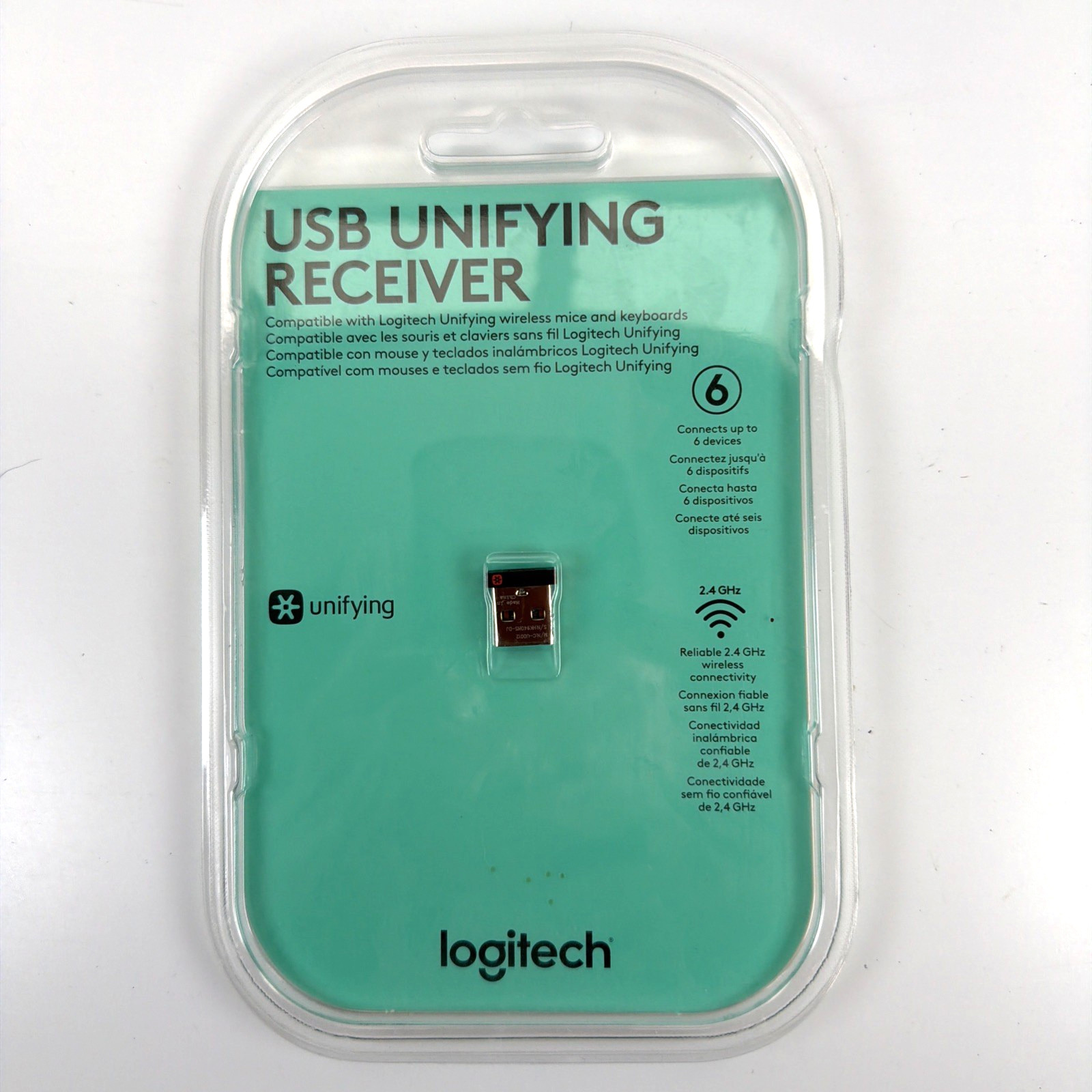 New Sealed Logitech Unifying USB Receiver Dongle for Keyboard Mouse - 6 Devices