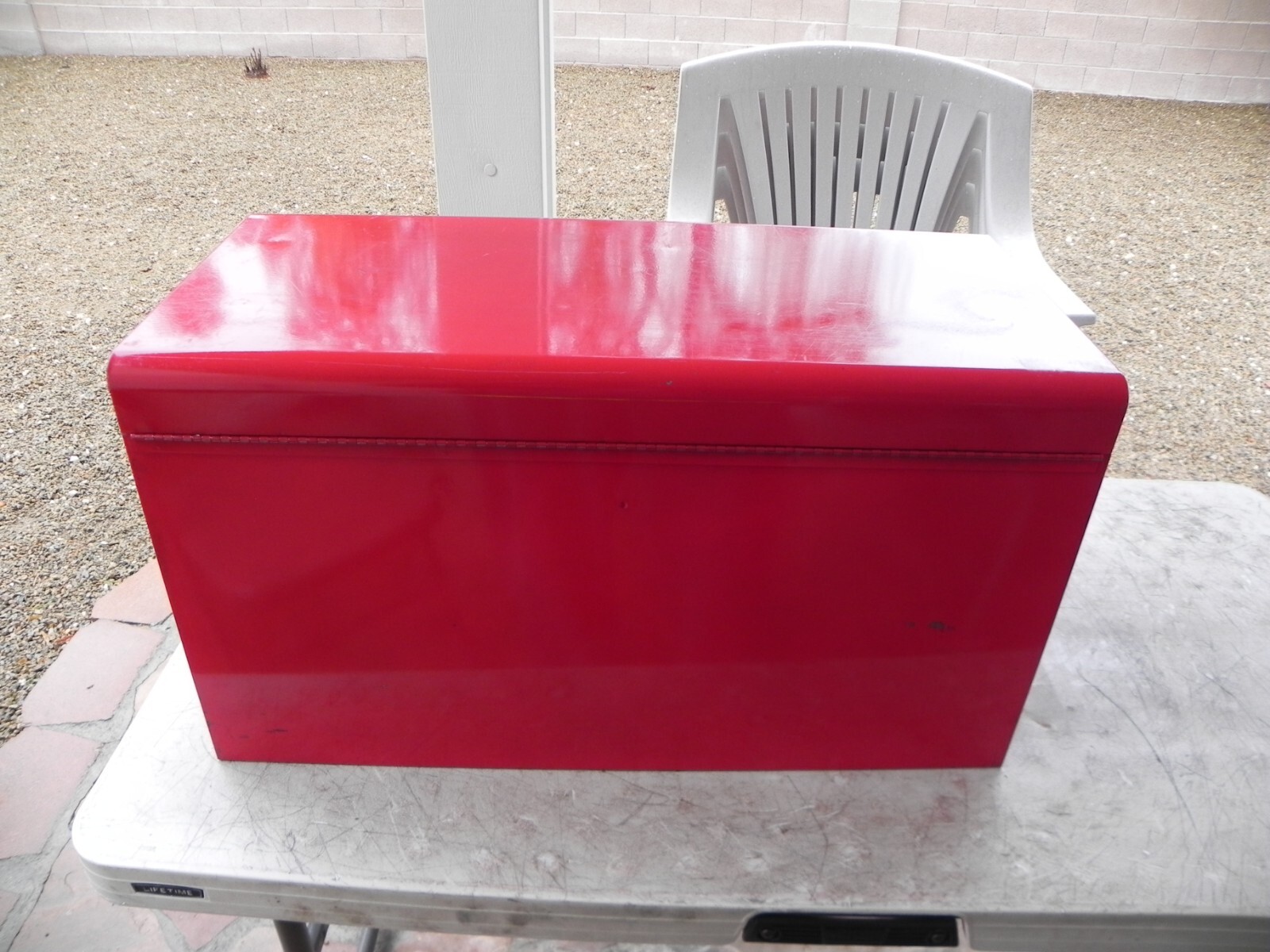 Matco Tools 4 Drawer Heavy Duty Flip Top Chest Fire Red 2 Keys (Super Rare)