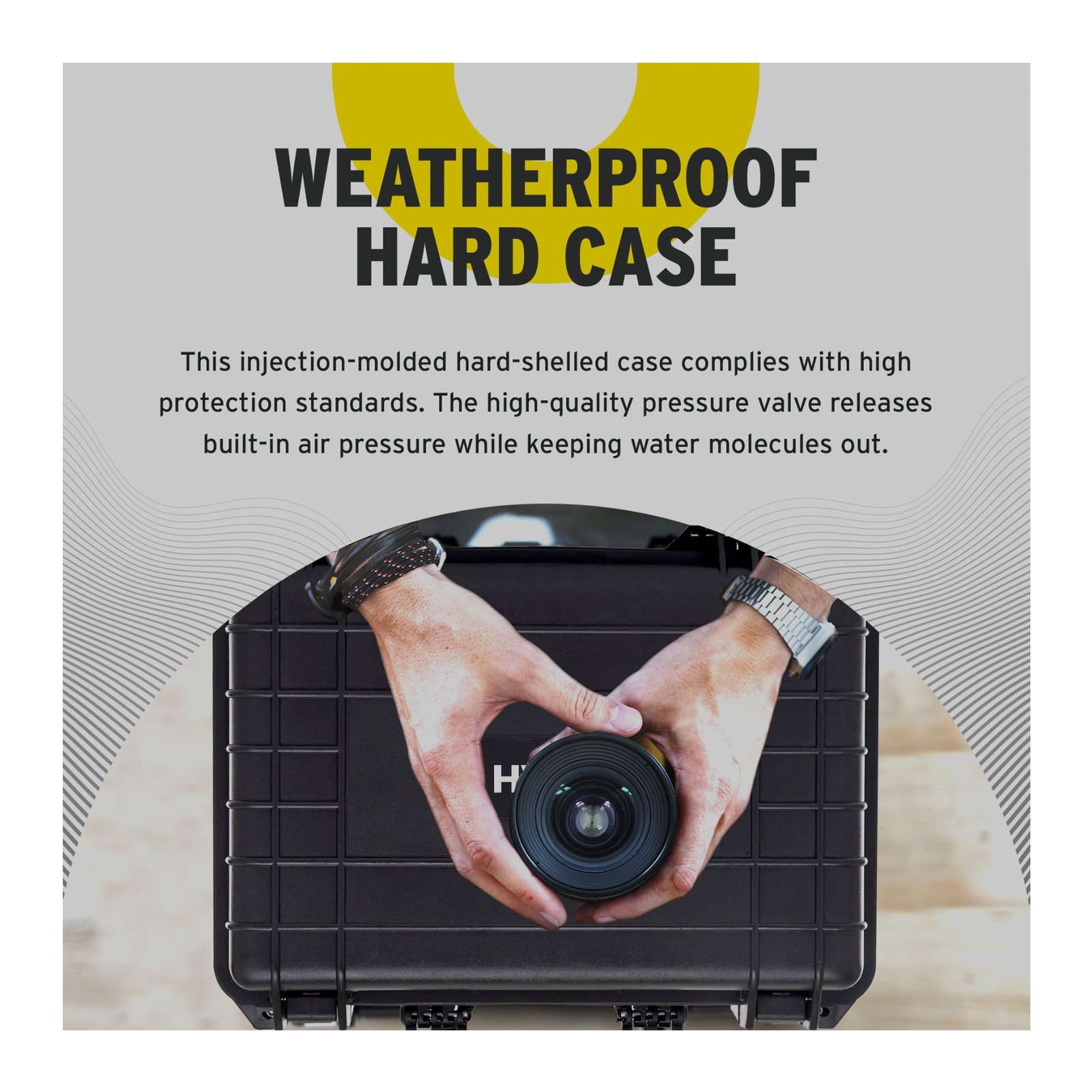 Koah Weatherproof Hard Case with Customizable Foam 18 x 14 x 7 In