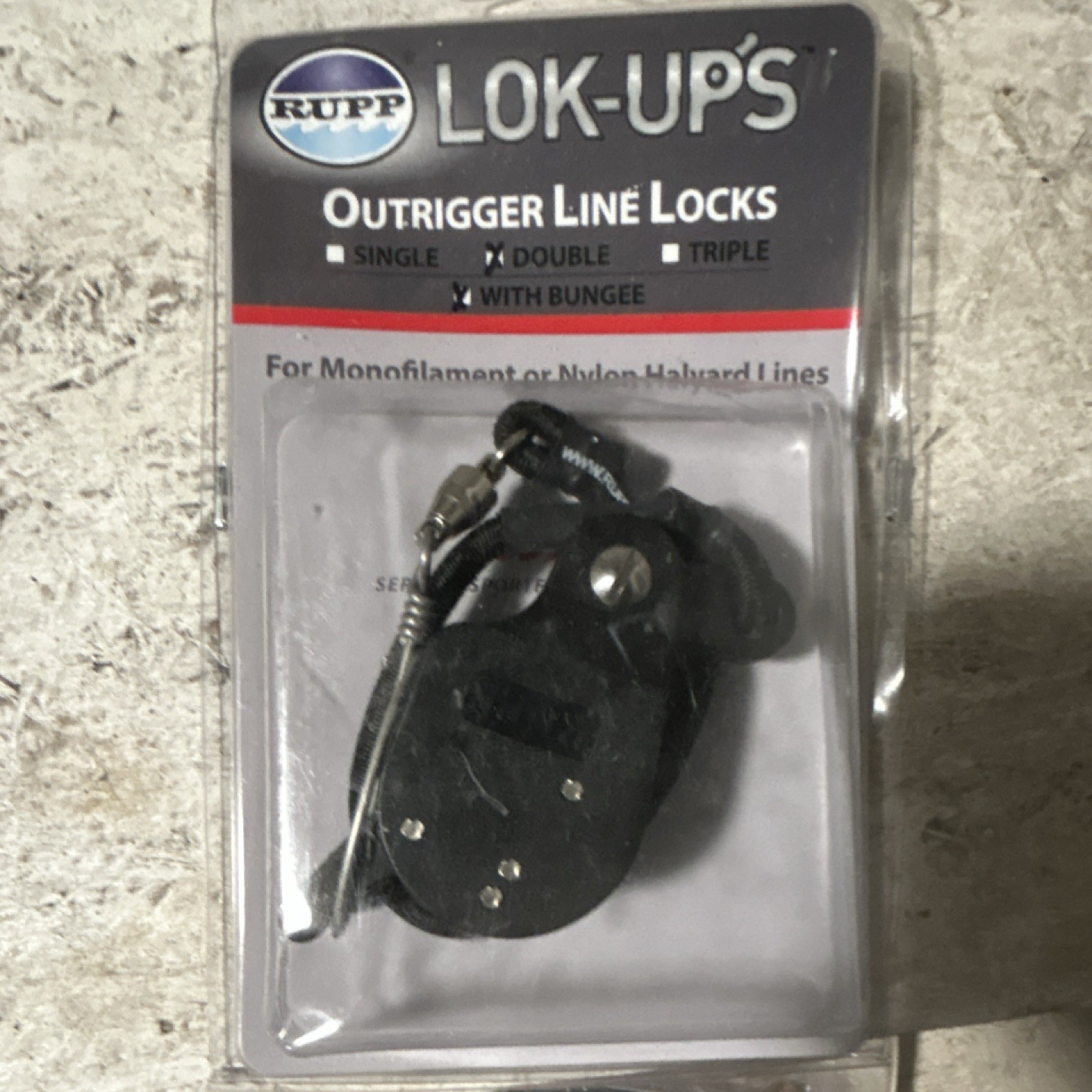 Rupp Outrigger Line Lock CA-0157-2 Black Metal Saltwater Fishing All Species