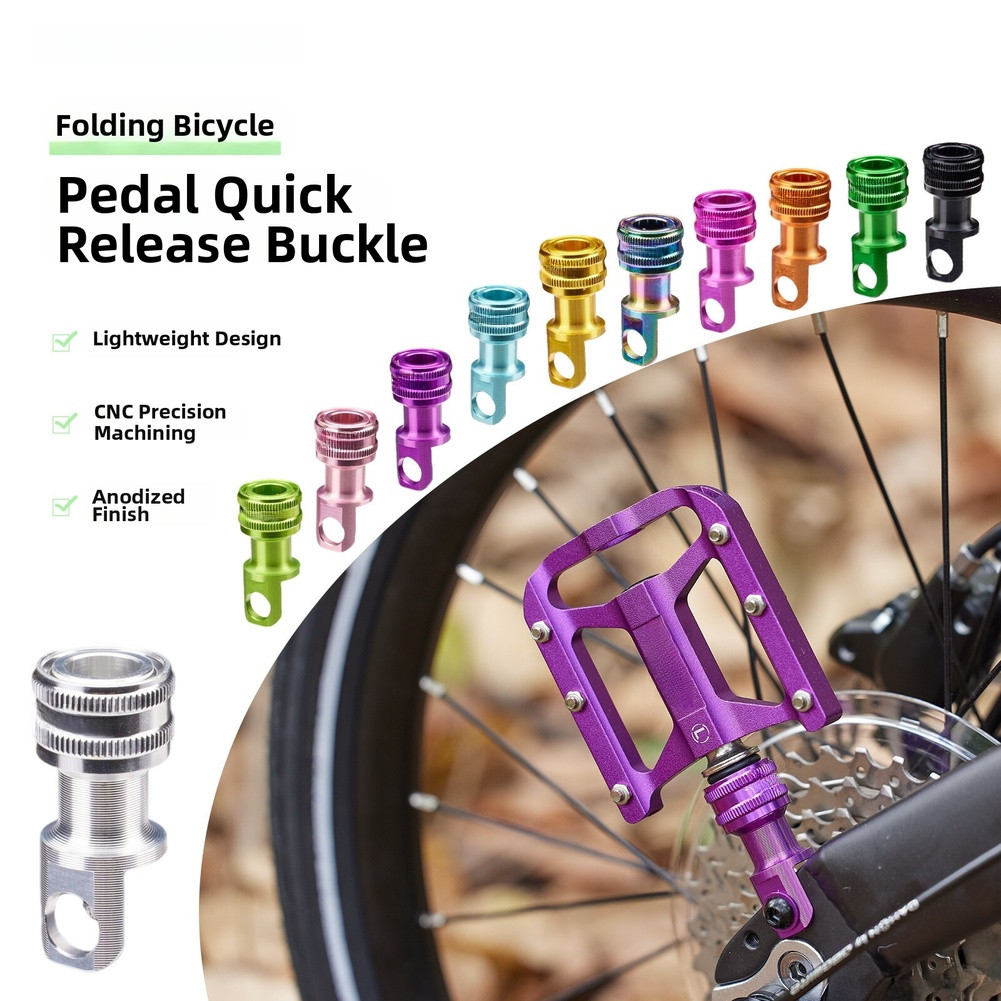 Aluminum Folding Bike Foot Buckle Quick Release Pedal Clamp 4.8 cm x 2.1 cm
