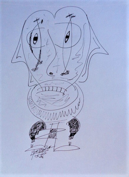 Matt Zedler | Original | #A191 | 1 of 1 | 9 x 12" | Black Ink on Paper | $100