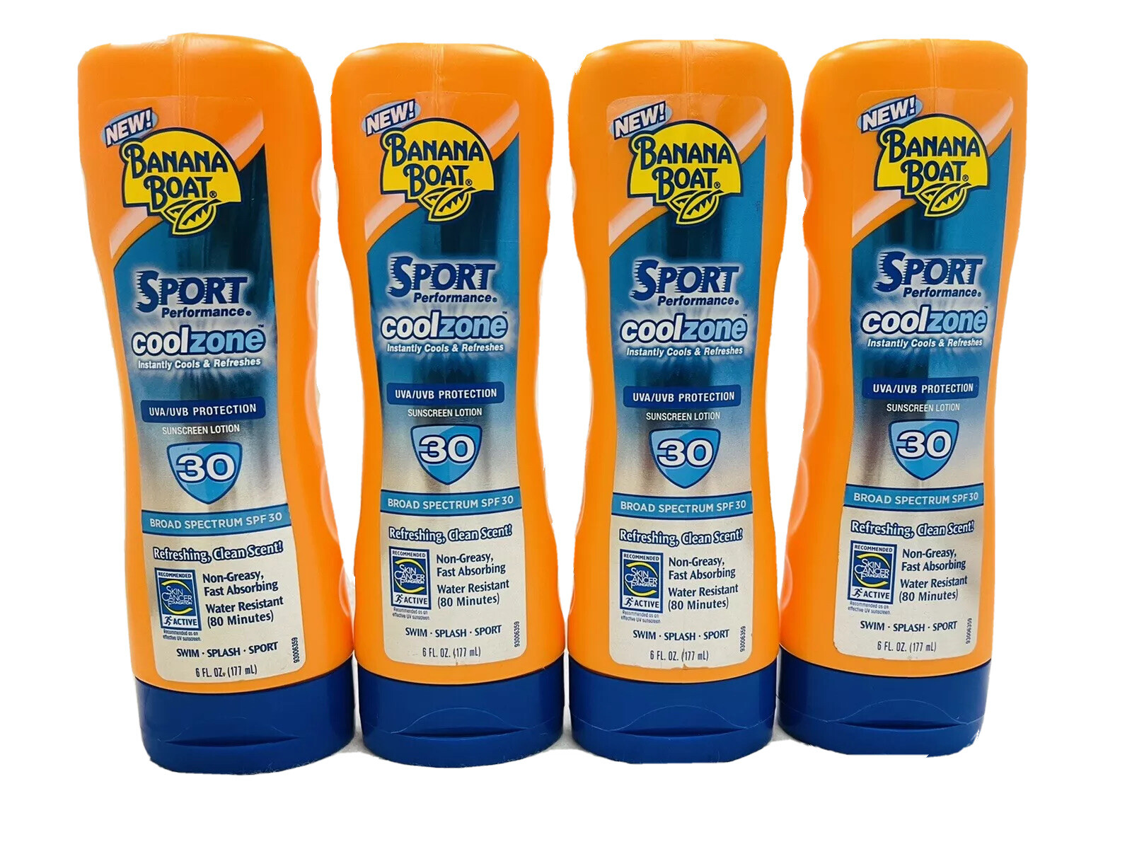 4 banana boat spf 30 cool zone sunscreen lotion 6oz ea