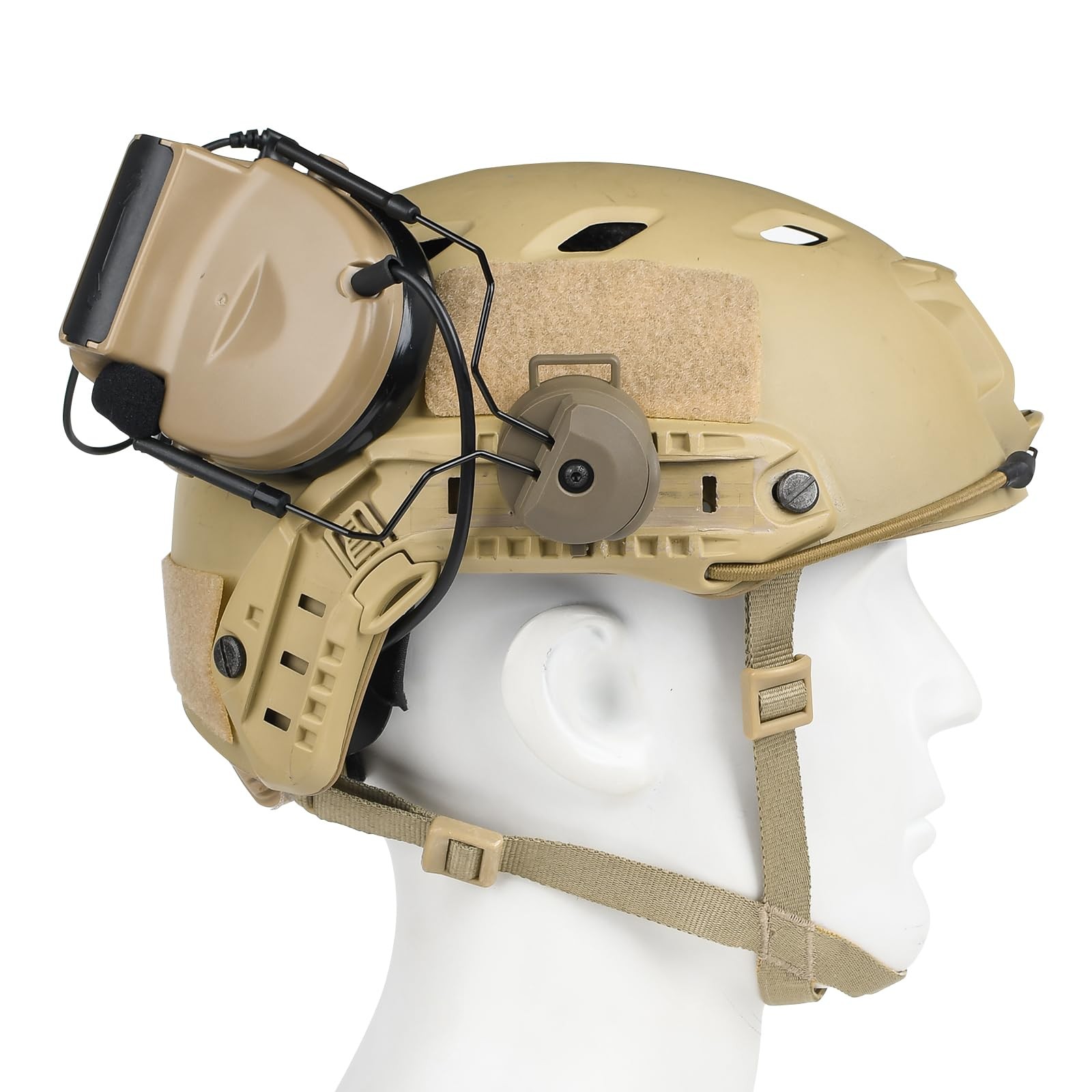 Comta 2 Tactical Headset with Arc Rail Adapter Multi-Angle WZ212-DE, Tan