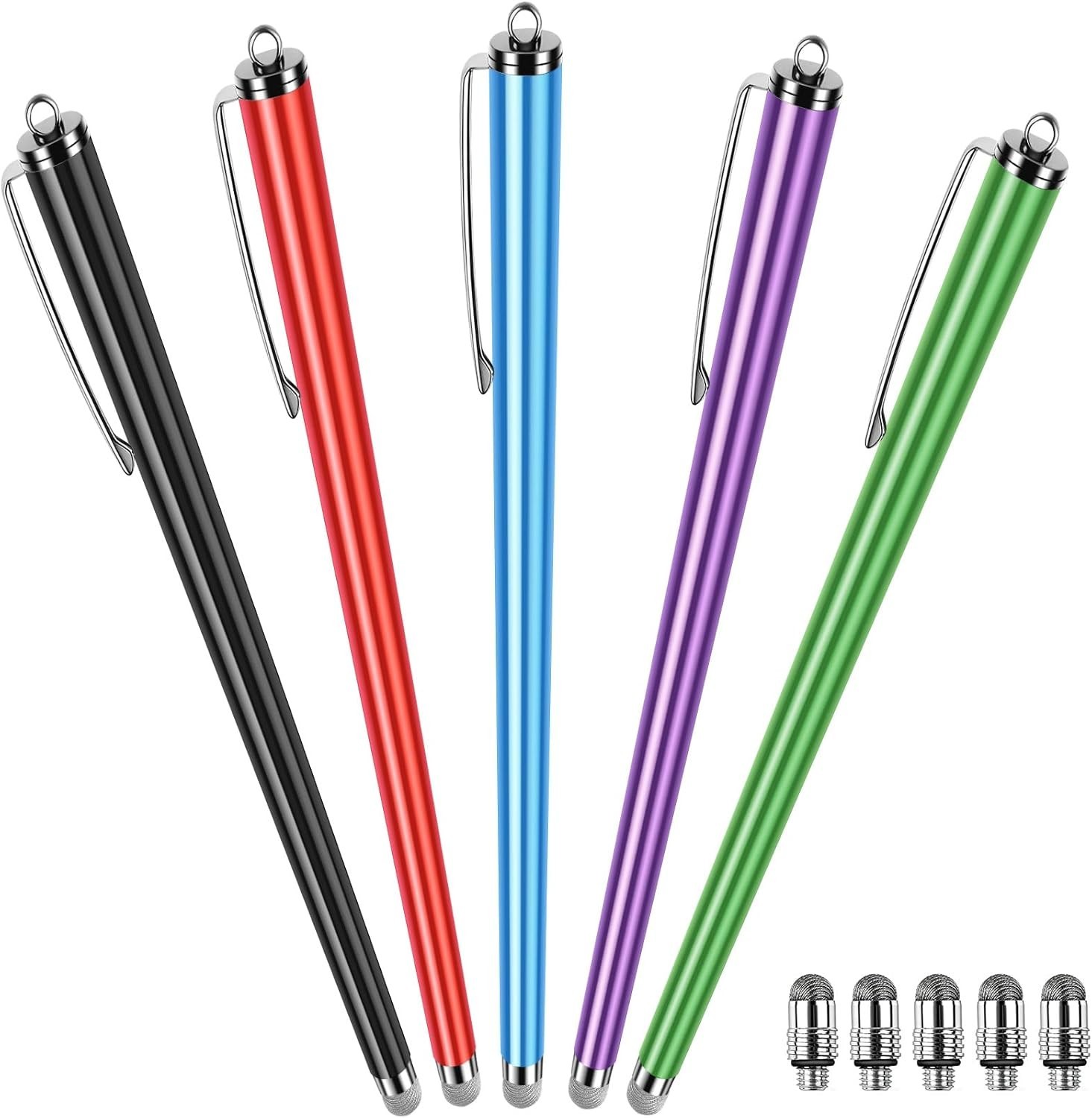 Long Stylus (5 Pack) Capacitive Pen for Touchscreen, Universal Stylus for Ipad I